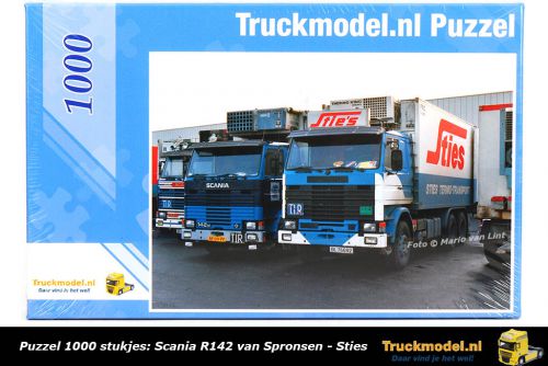 013 van Spronsen - Sties - Langtransport Scania R142 bakwagens puzzel van 1000 stukjes