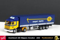 Herpa 303637 Kontinent AB Klippan Zweden ASG Scania 143 Topline Streamline huifoplegger