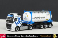 Herpa 303705 Haanpaa Volvo FH4 Swap Body Tankcontainer oplegger