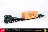Herpa 310123 STL Mercedes Actros GigaSpace 8x4 SLT Nooteboom dieplader