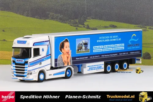 Herpa 313636 Hohner  Planen Schmitz Scania S HL schuifzeiloplegger