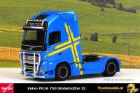 Herpa 315289 Volvo FH16 750 Globetrotter XL trekker Zweden look