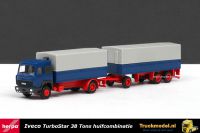 Herpa 827011 Iveco TurboStar 38 Tons huifcombinatie Rood blauw grijs