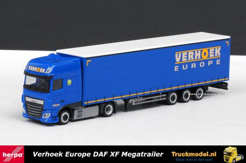 Herpa 308229 Verhoek Europe DAF XF SSC Lowdeck Megatrailer