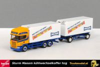 Herpa 152037 Sturm Maoam Scania R580 TL koelkoffer wisselbakken combinatie