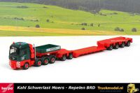 Herpa 153195 Kahl Schwerlast Moers MAN TGA 8x4 dieplader