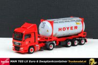 Herpa 302708 Hoyer Group MAN TGS LX Swaptankcontainer oplegger