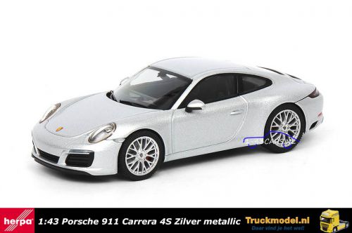 Herpa 071055 Porsche 911 Carrera 4S Zilver metallic