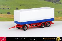 Herpa 076852 Drie as huifaanhangwagen rood blauw wit