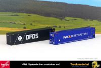 Herpa 076937 P&O Ferrymasters en DFDS 45ft HC Box containerset