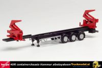 Herpa 076982 40ft Hammar containertrailer met afzetsysteem