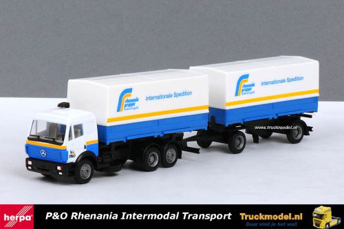 Herpa 162319 Rhenania Gruppe Intermodal Transport Mercedes SK wisselbakken combi 