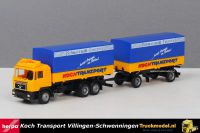 Herpa 168052 Koch Transport MAN F90 huif wisselbakken combinatie