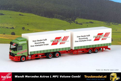 Herpa 188715 Wandt Mercedes Actros L schuifzeil wisselbakken volume combi