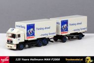 Herpa 223089 125 Years Hellmann Worldwide Logistics MAN F2000 wisselkoffer combinatie