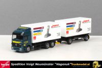 Herpa 238533 Spedition Voigt Hagenuk Mercedes Actros Thyssen wisselkoffer combi