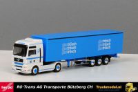 Herpa 254168 Rö-Trans Zwitserland MAN TGA schuifzeiloplegger