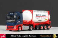 Herpa 304016 Alfred Talke Volvo FH12 Globetrotter swap tankcontainer oplegger