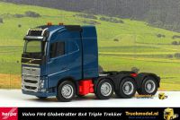 Herpa 304788-007 Volvo FH4 Globetrotter 8x4 Triple Trekker blauwgroen