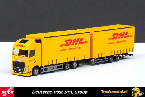 Herpa 307888 Deutsche Post DHL Group Volvo FH04 Globetrotter XL schuifzeil wipkar combi