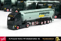 Herpa 308168 H.Freund Frechen Volvo FH Globetrotter XL kipper silotrailer