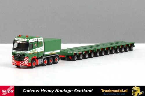 Herpa 308588 Cadzow Scotland Mercedes Arocs ballastbak 3x4 Aslijnen moduletrailer