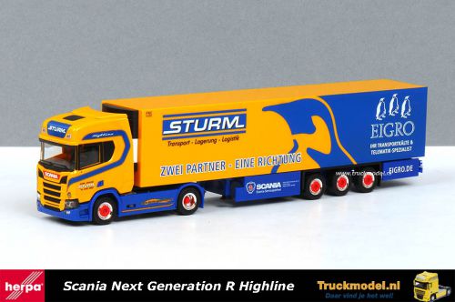 Herpa 309325 Hans Sturm Int.Spedition Eigro Scania Koeloplegger