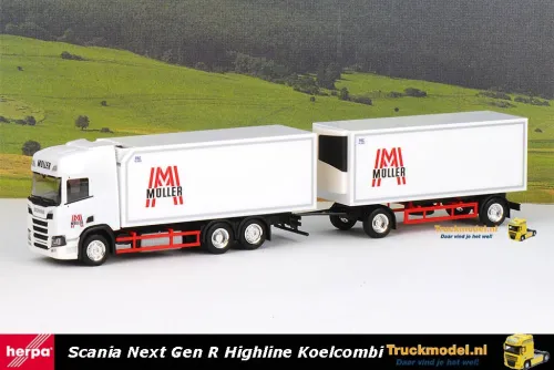 Herpa 312448 Muller Oostenrijk Scania NG R koelcombi