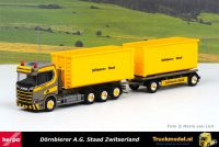 Herpa 312660 Dornbierer Scania NG R Haakarm container combi