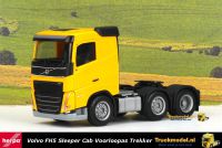 Herpa 313735-002 Volvo FH5 Sleeper Cab 6x2 voorloopas trekker geel