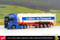 Herpa 314862 H.Marte Iveco S-Way trekker kipper silotrailer