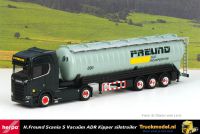 Herpa 315166 H Freund Scania S HL ADR Vacuum kipper silotrailer