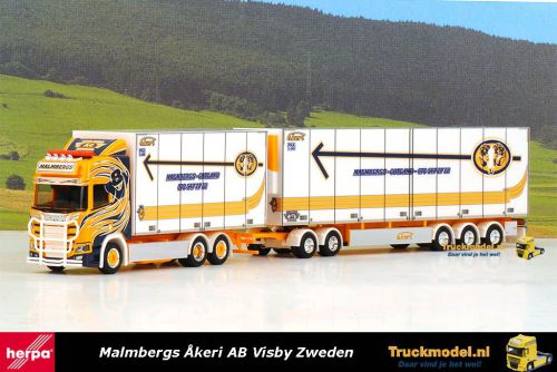 Herpa 315807 Malmbergs Scania NG R Highline 25 meter kasten koelcombinatie