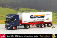 Herpa 315821 Greiwing Daf XG+ trekker 30ft kipper silocontaineroplegger