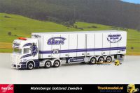 Herpa 315968 Malmbergs Scania R6 Topline hoge kastentrailer