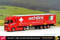 Herpa 316446 Schoni CH Renault T Facelift Huckepack schuifzeiloplegger