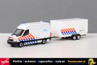 Herpa 937009 Politie VOA Mercedes-Benz Sprinter bus met aanhangwagen