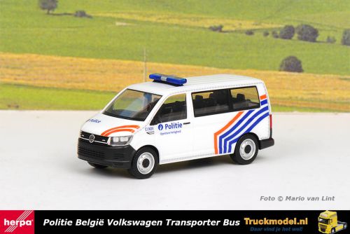 Herpa 941914 Politie Belgium Volkswagen T6 Bus