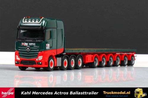 Herpa 307871 Kahl Schwerlast Mercedes 8x4 Ballasttrailer