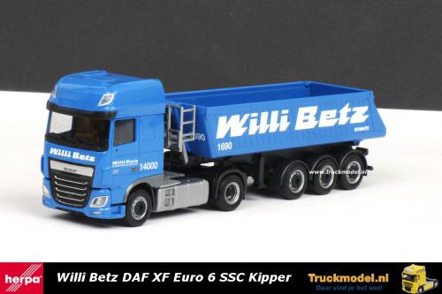 Herpa 308119 Willi Betz DAF XF Euro 6 SSC kippertrailer