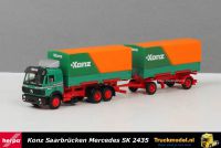 Herpa WDV Konz Mercedes-Benz SK 2435 huifwisselbakken combinatie