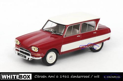 Whitebox WB155 Citroen Ami 6 1961 donkerrood en wit